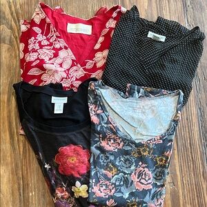 Motherhood Red and Black Maternity Tops